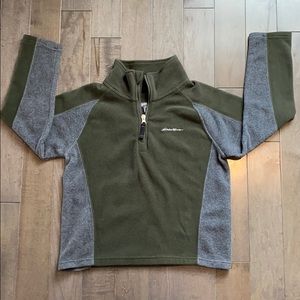 Green and Gray Eddie Bauer Fleece Size 8